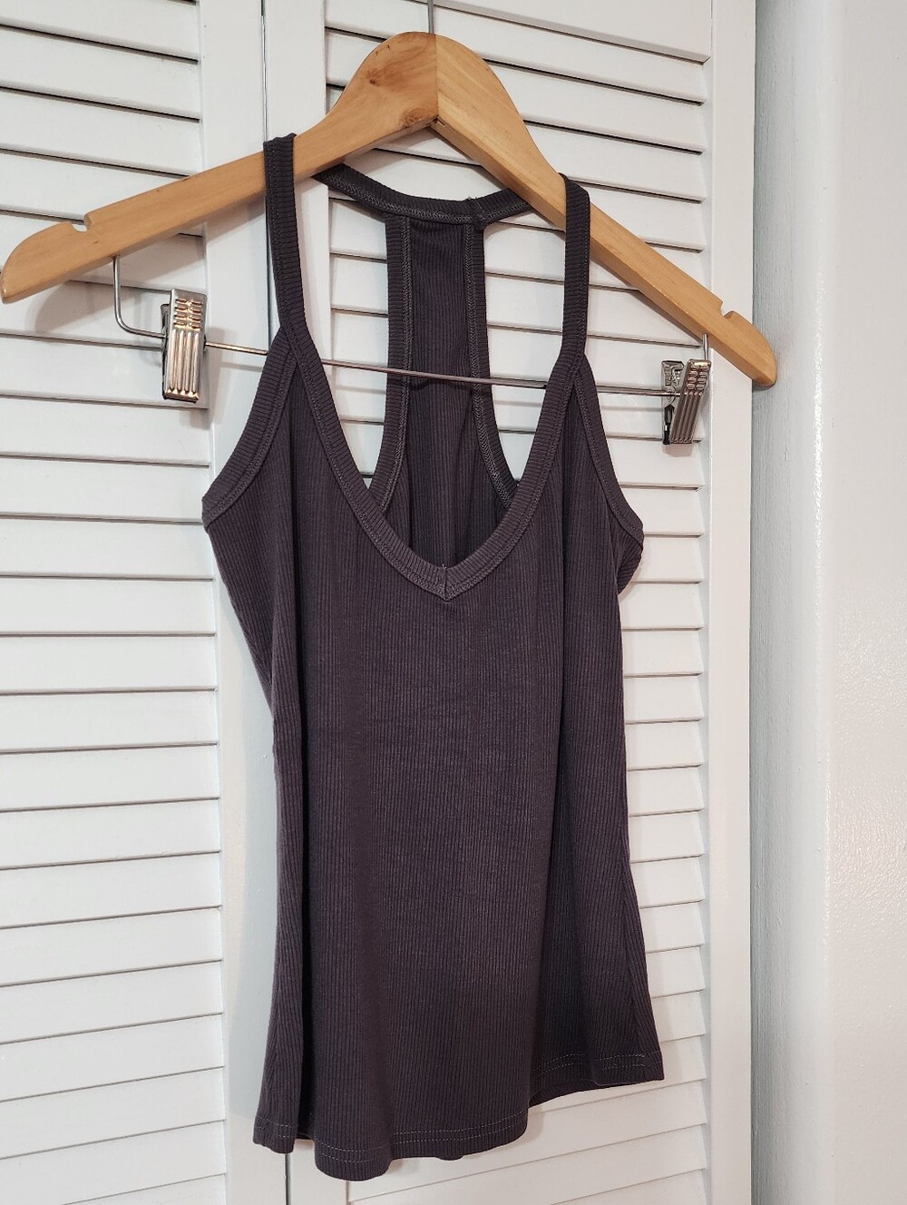 Women’s Charcoal Gray Racerback Tank Top